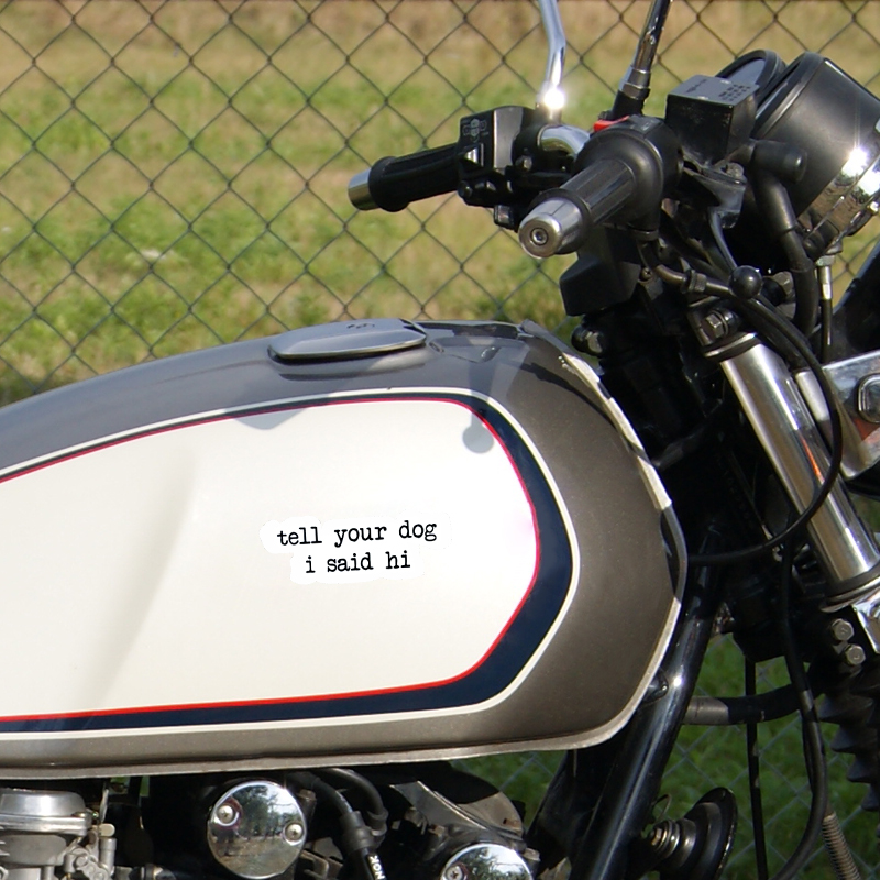 Creative text stickers tell yo - đánh giá và giá Motorcycle Gear Dogs