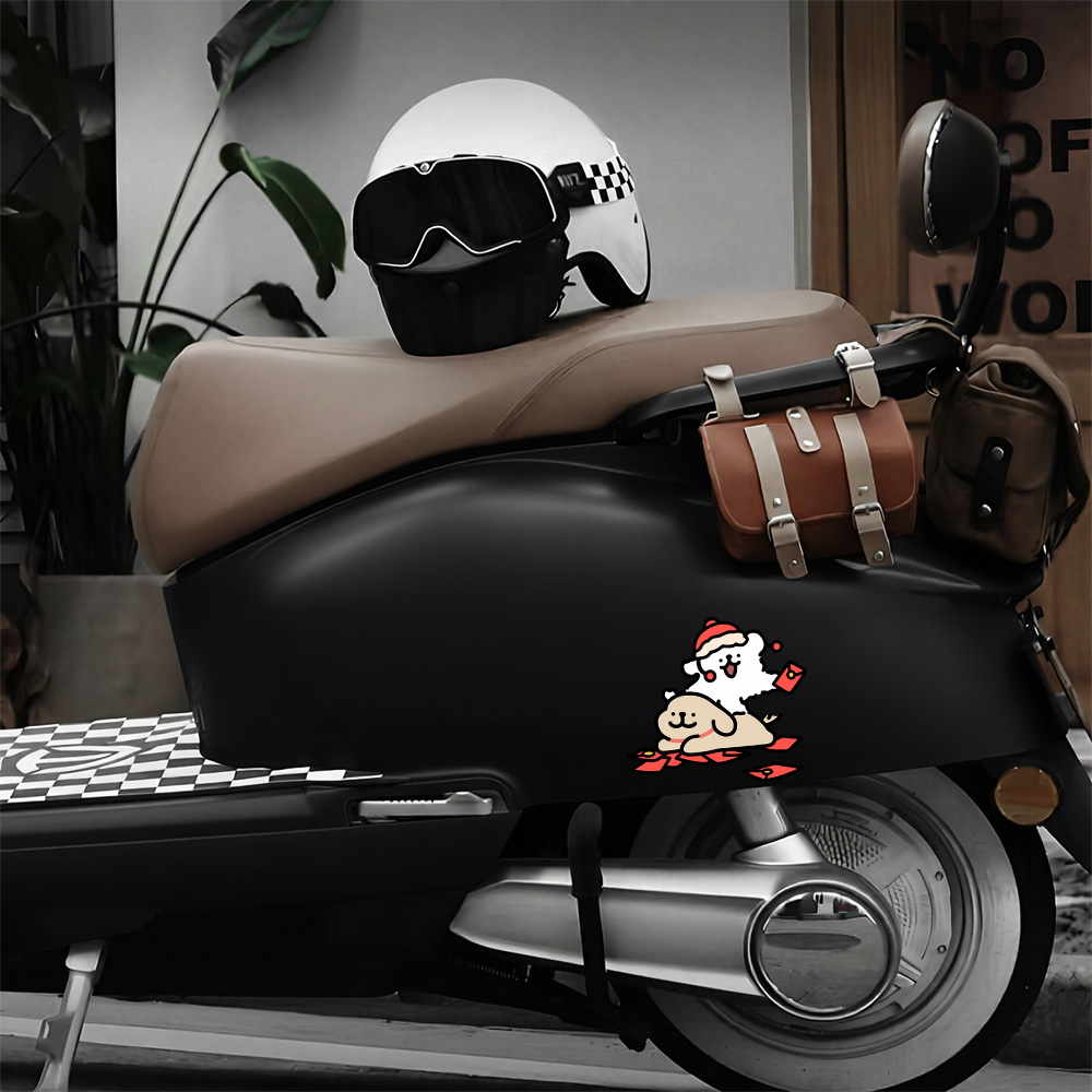 Cartoon Puppy Maltese Car Stic - đánh giá và giá Motorcycle Gear Dogs